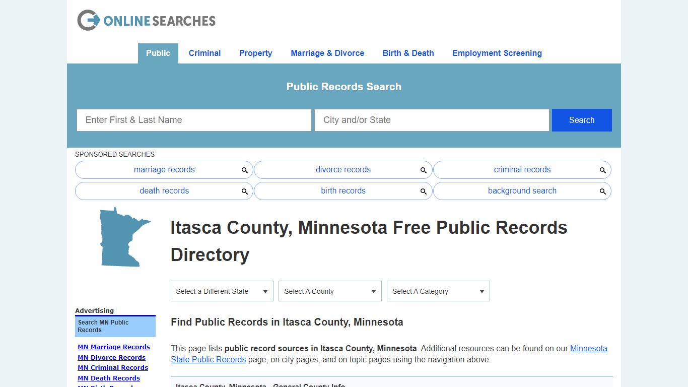 Itasca County, Minnesota Public Records Directory