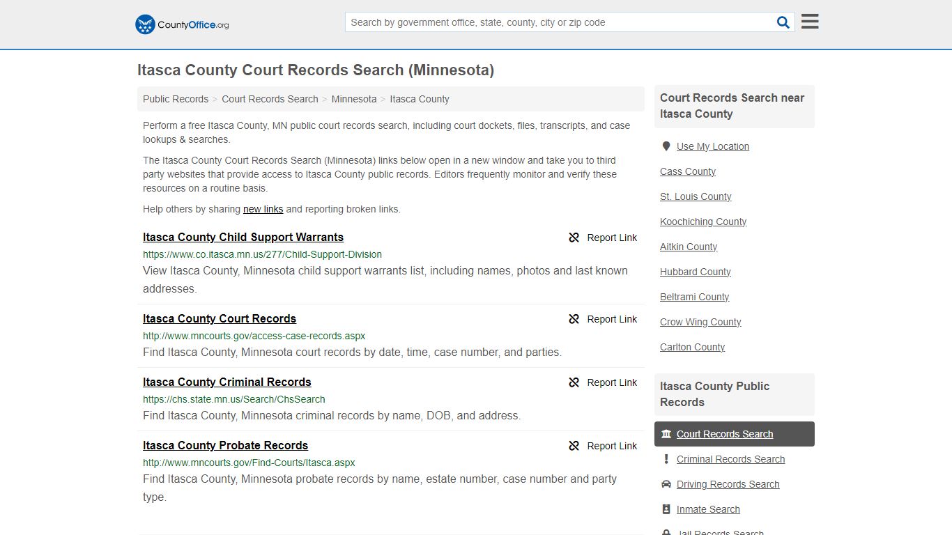 Itasca County Court Records Search (Minnesota) - County Office